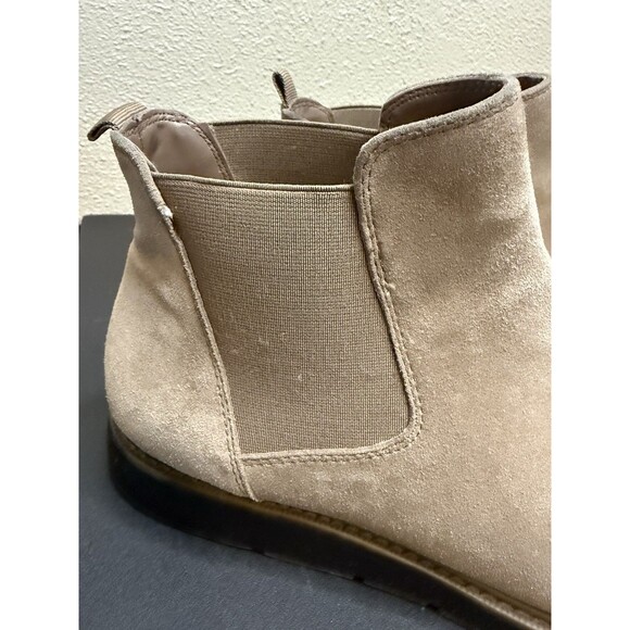 Franco Sarto Tan Suede Leather Ankle Booties Womens Size 9.5M Slip On Boots EUC - Picture 5 of 11